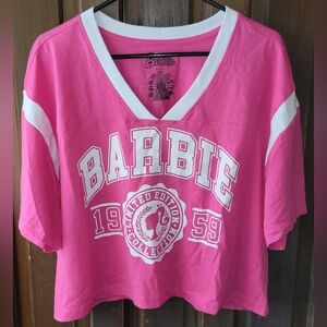 NWOT Barbie Cropped Shirt Mattel